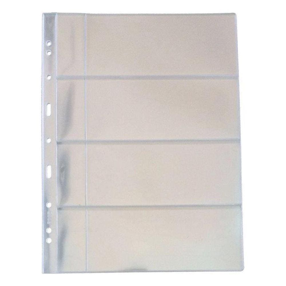 Kit 10 Folhas Cédulas Acetato 4 Div 32X24Cm Porta Etiquetas