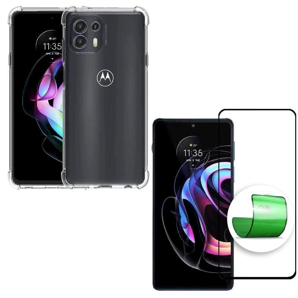 Capa Capinha + Película 9D Cerâmica Moto Edge 20 Lite