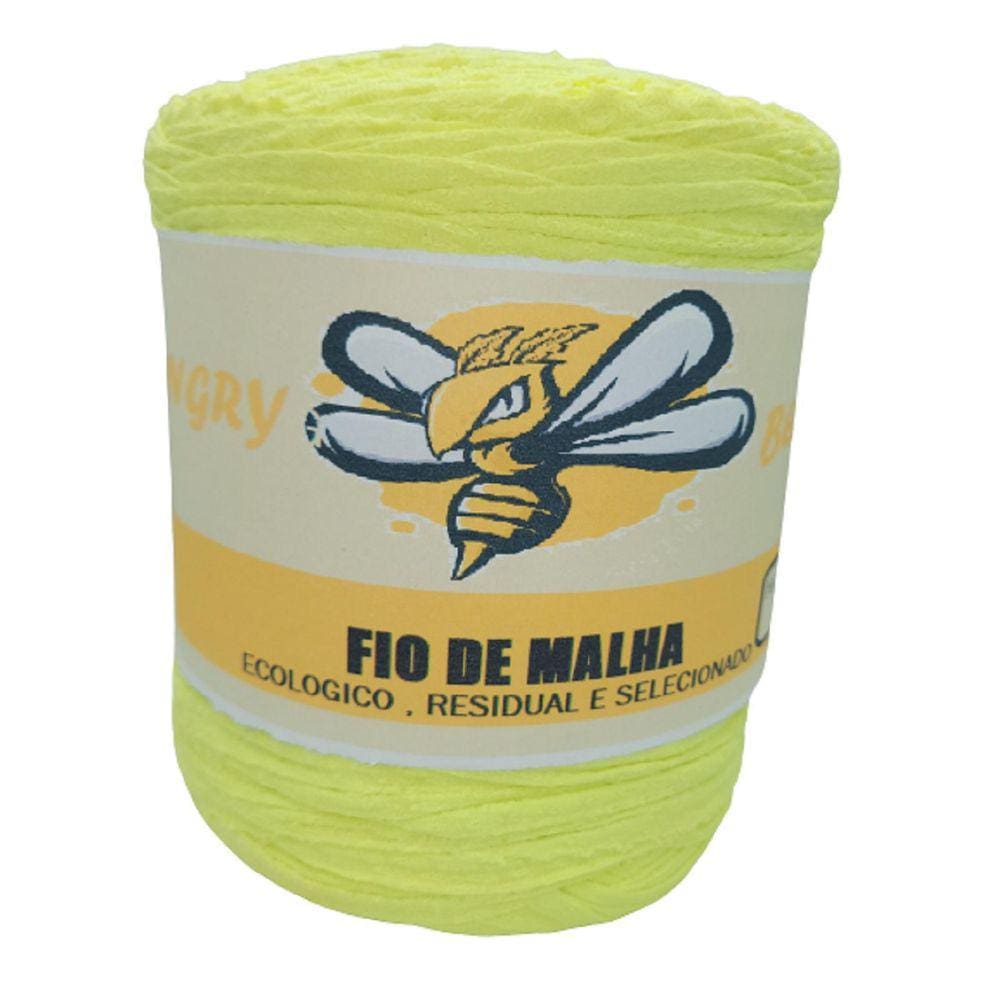 Fio De Malha Residual 1Kg Croche Trico Amarelo Delicado