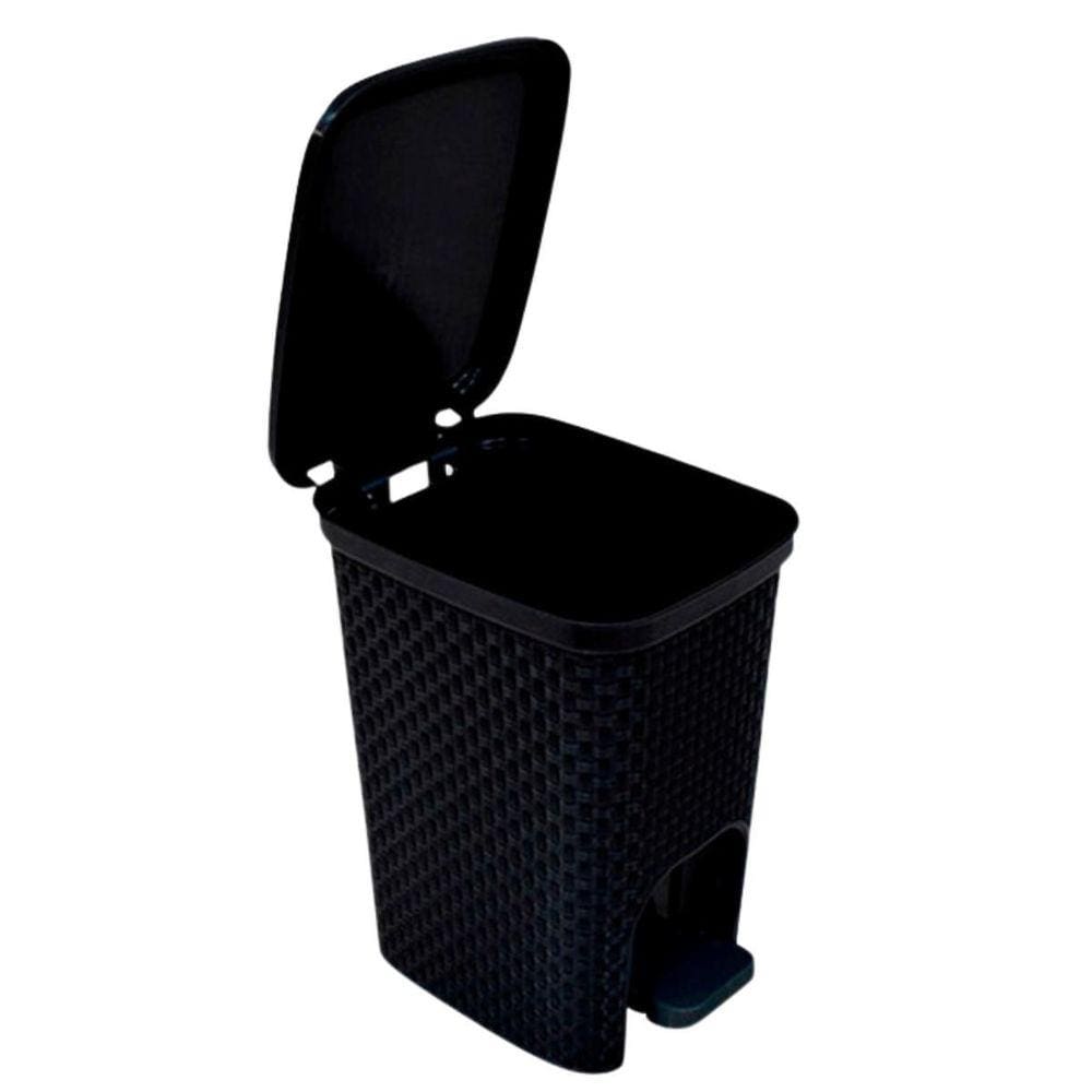 Lixeira Preta Ou Cinza 7L Com Pedal Para Banheiro