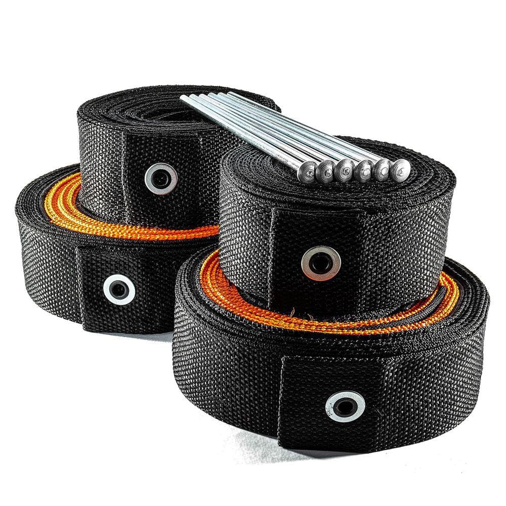 Fitas De Marcação Para Beach Tennis Preto/Laranja