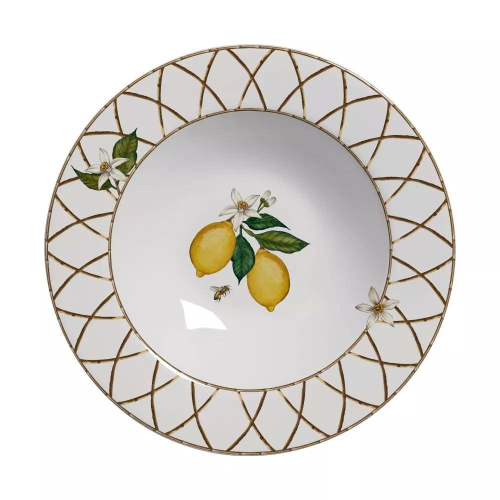 Conjunto com 6 Pratos Fundo Siciliano Ø25cm