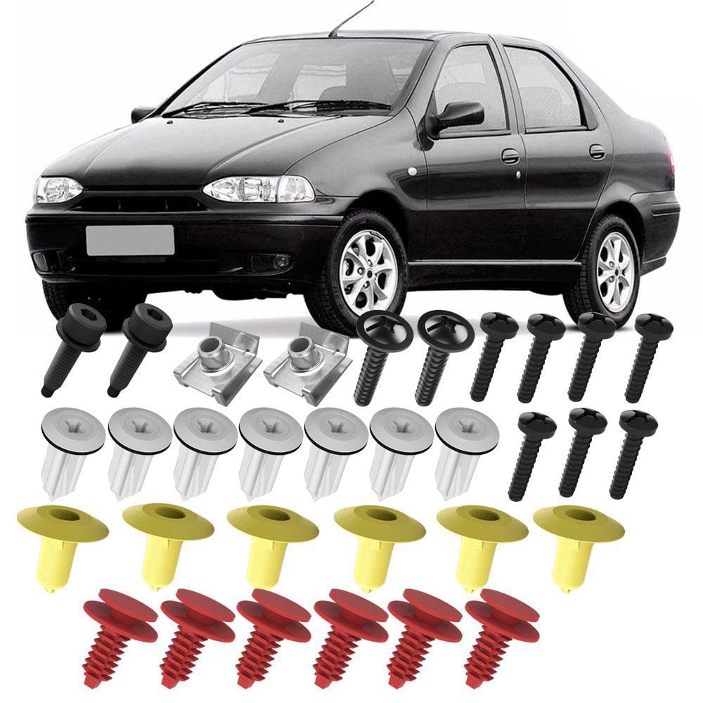Kit Grampos Presilhas Buchas E Parafusos Para Forro Porta Dianteira Siena G1 97 98 99 2000