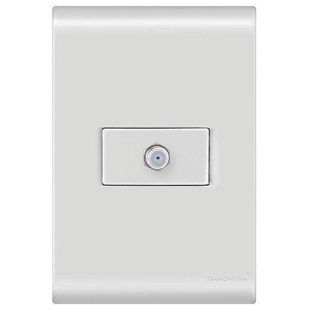 Conjunto 1 Tomada De Tv Cabo Coaxial - Tramontina Liz
