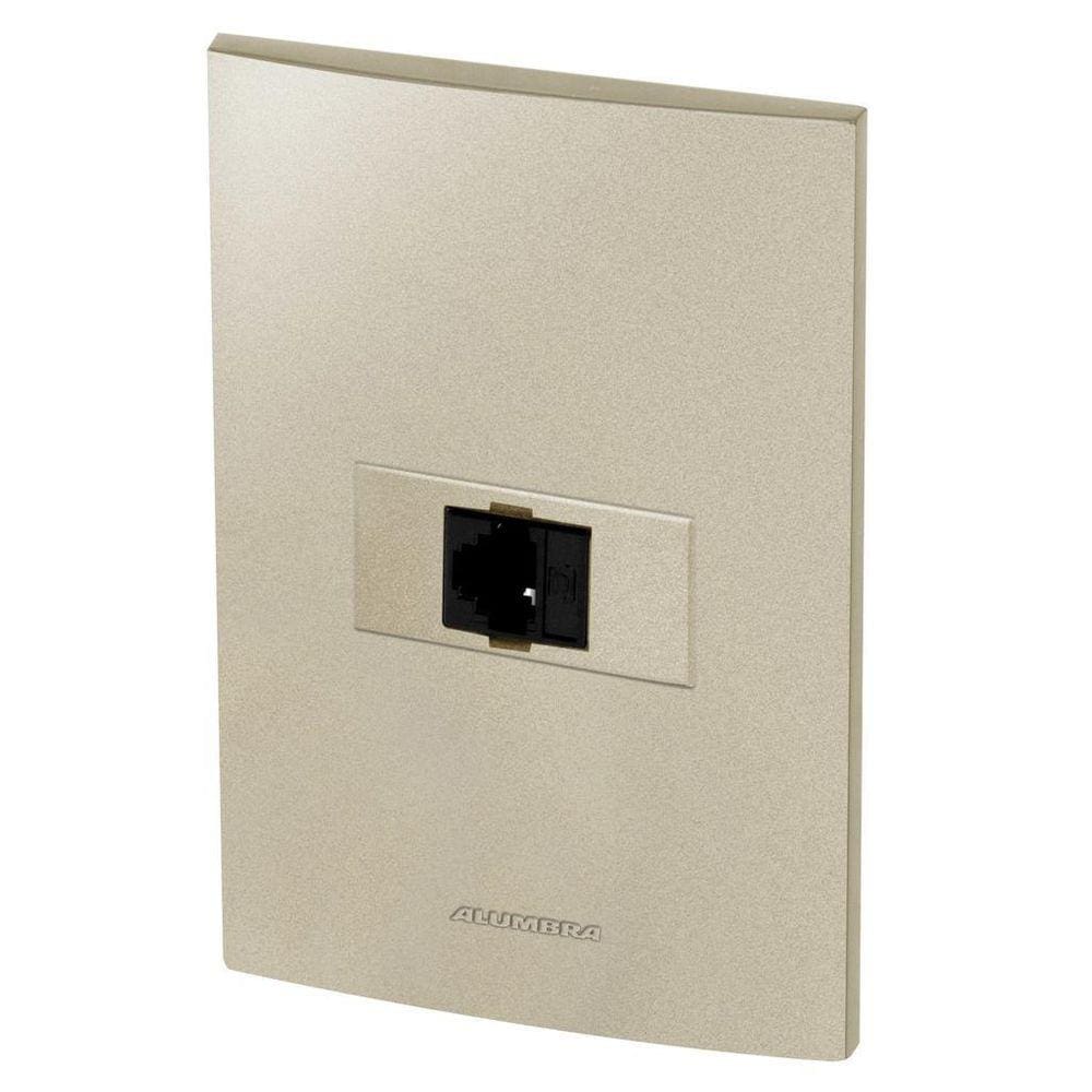 Conjunto 1 Tomada Telefone Rj11 - Inova Champanhe - Acp24