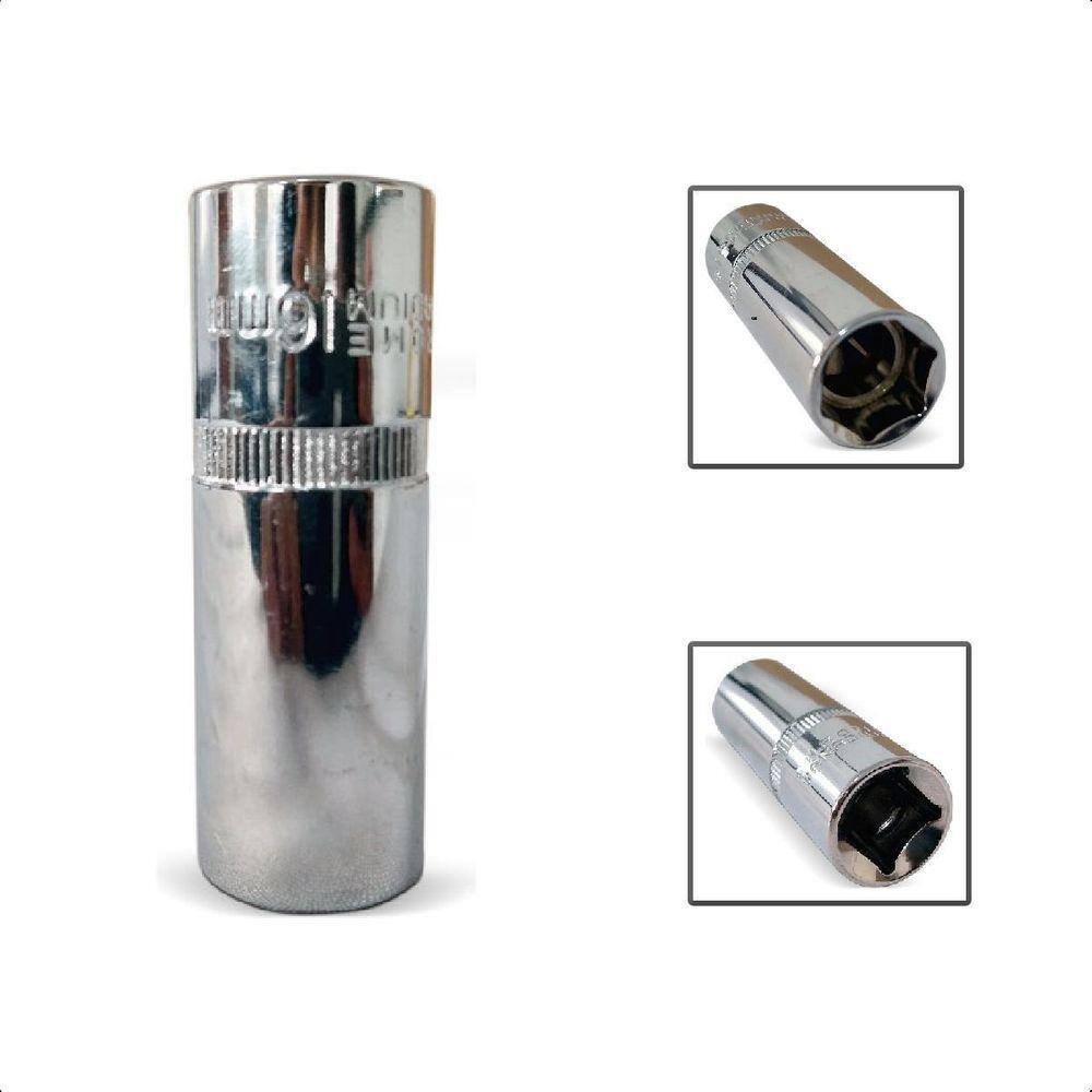 Soquete De Retirar Vela Magnético Encaixe 1/2 16Mm Sextavado