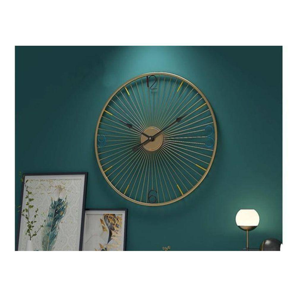 Relógio De Parede 3D Roda Bicicleta Design Europeu 50Cm