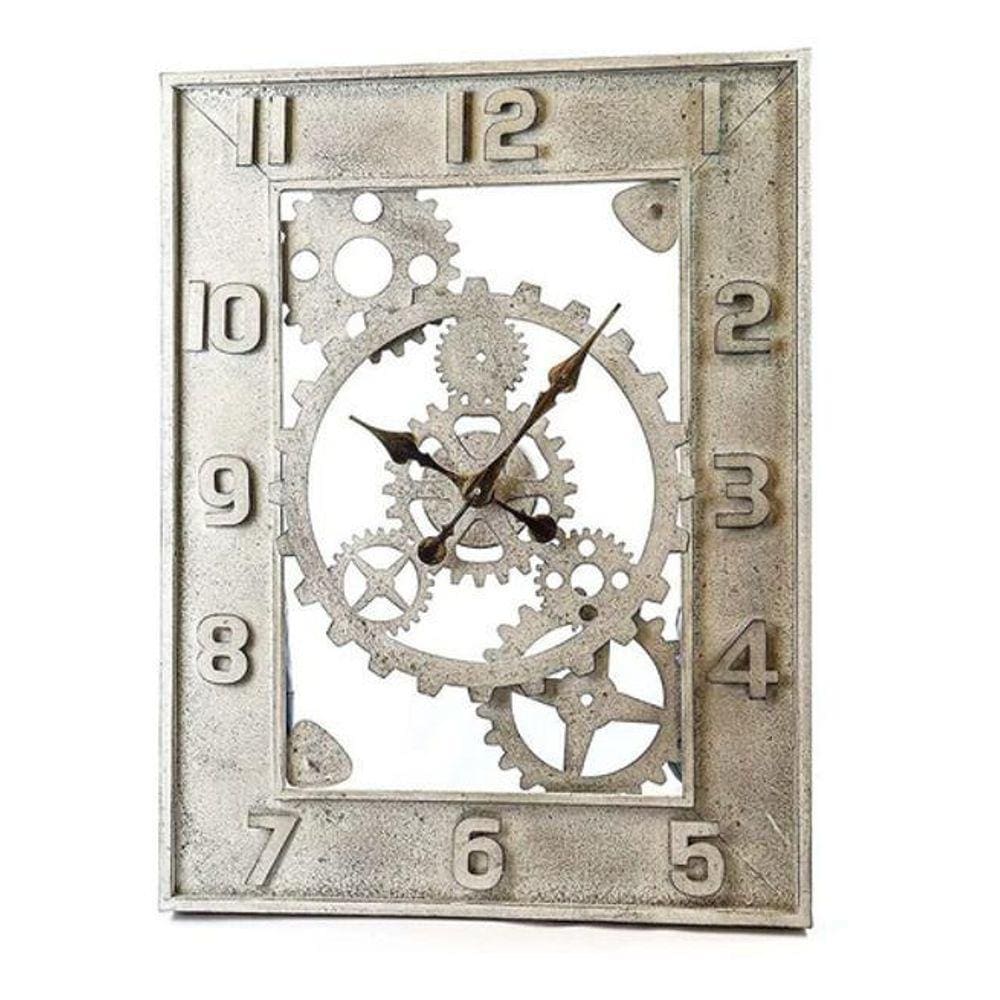 Relógio De Parede Retrô Metal Antiguidade Engrenagem 68X52