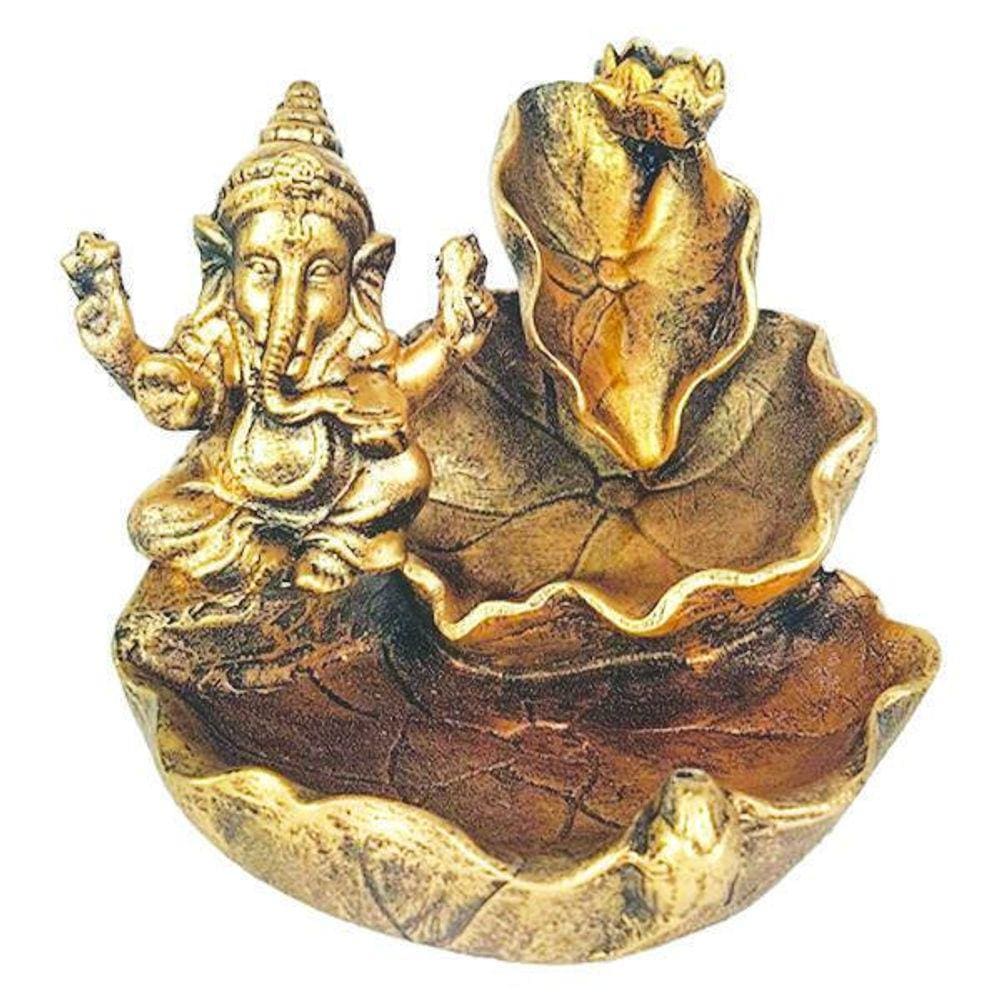 Incensário Cone Cascata Ganesha Folhas 13061