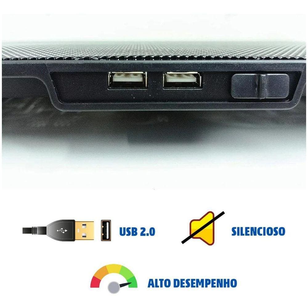 Suporte Notebook Base Dobrável 17 LED USB