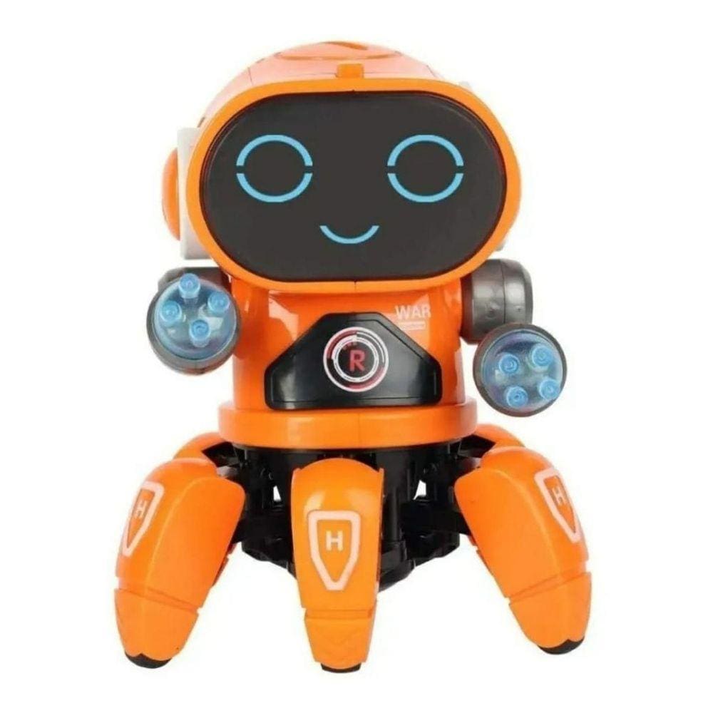 Brinquedo Robô Aranha Dançarino 6 Pernas Com Luz, Som
