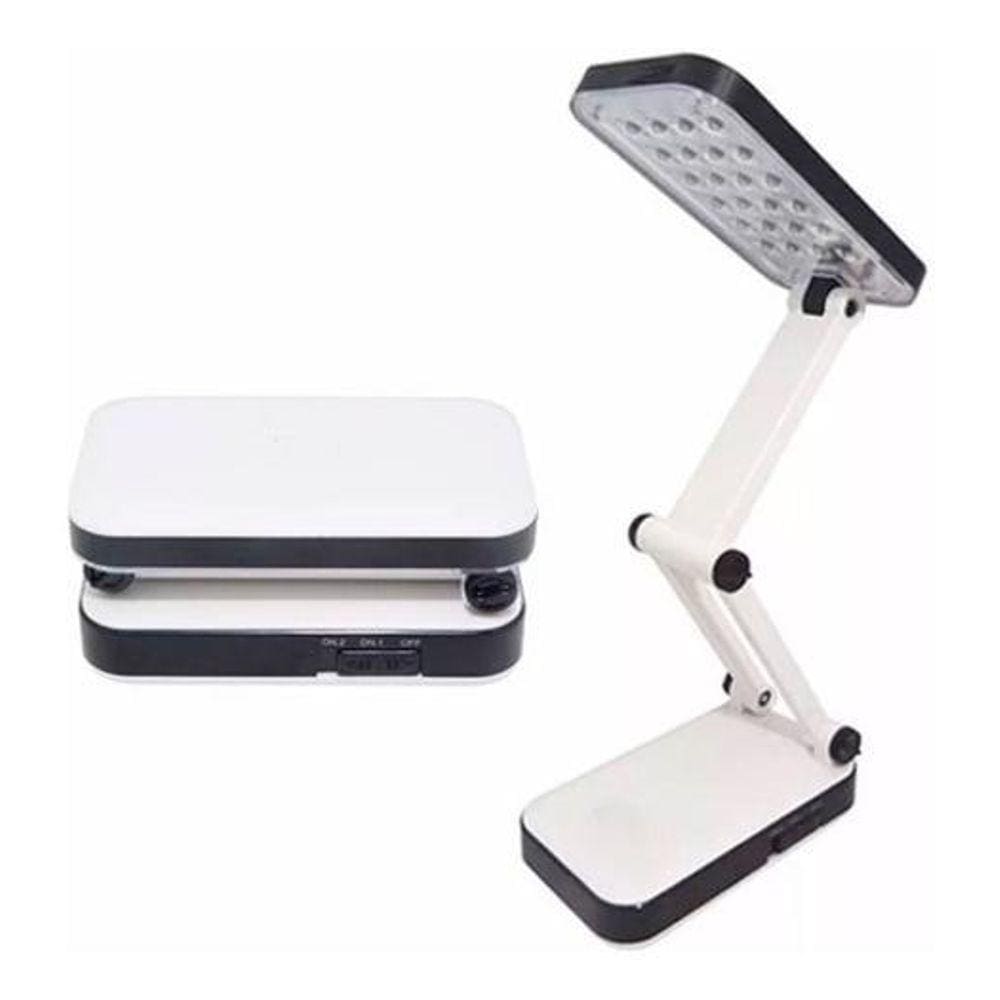 Luminária Mesa Leitura Led Recarregável DP-666, Branco