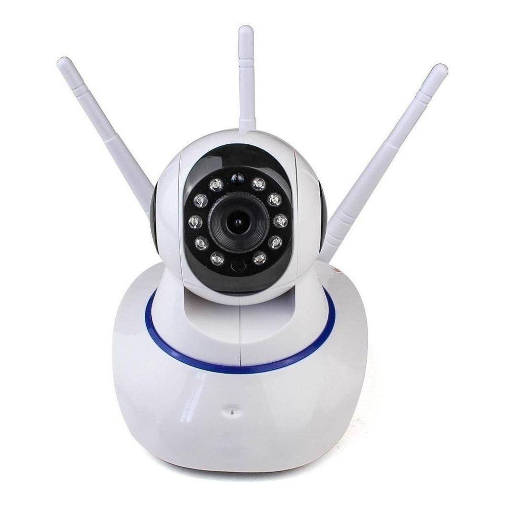 Câmera Segurança Ip Hd 720 Sem Fio Wi-Fi P2P Audio 3 Antenas