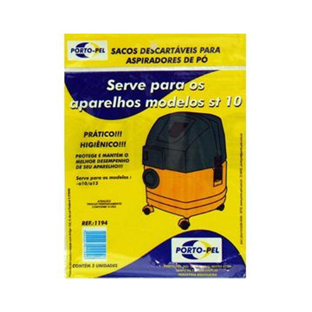Sacos Descartáveis Para Aspiradores De Pó Modelo St 10.