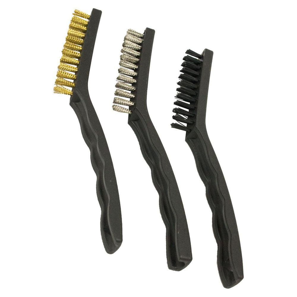 Kit 3 Escova De Aço Para Limpar Churrasqueira Limpa Grill