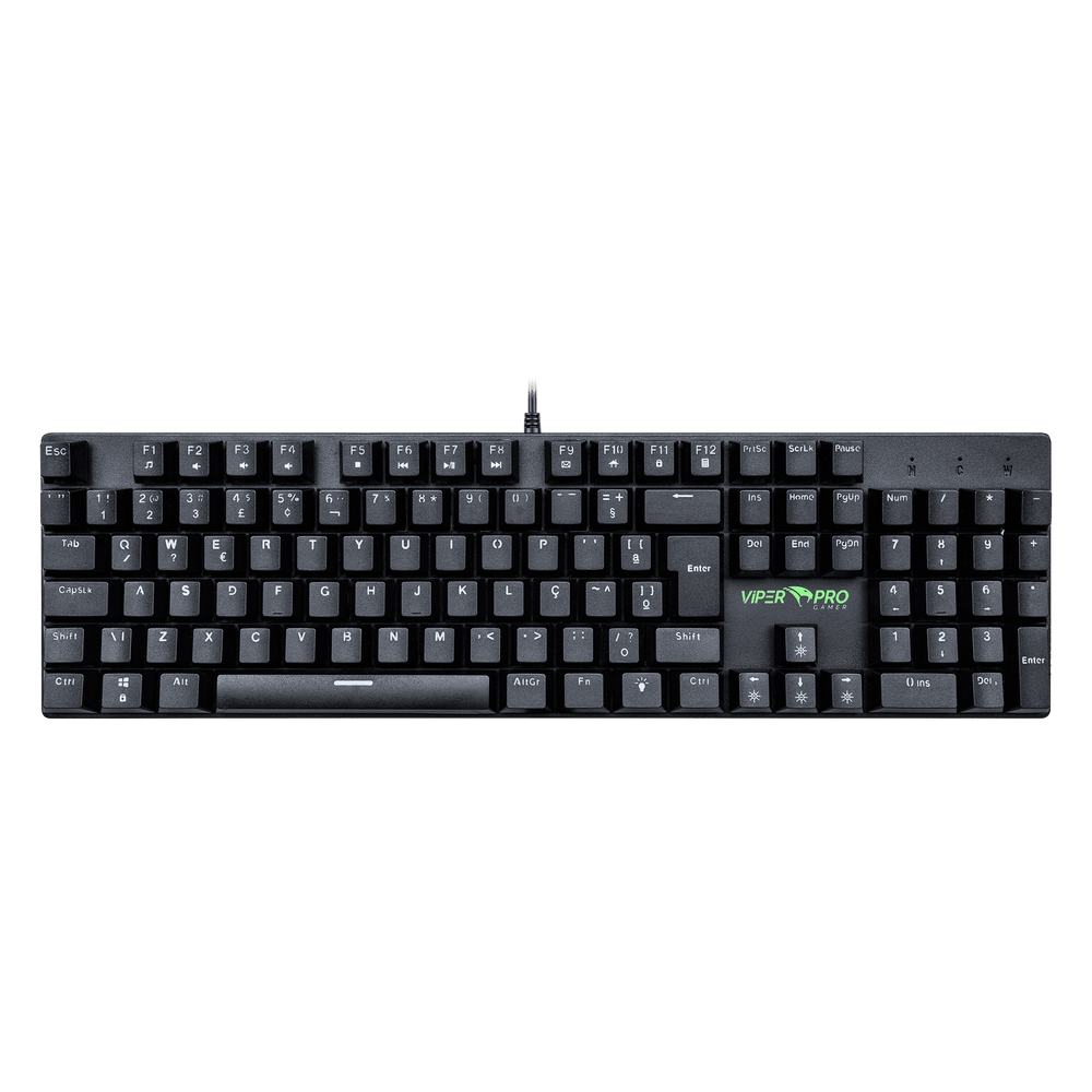 Teclado Gamer Viper Pro Mamba Mecânico Retroiluminado RGB Switch Red ABNT2 Preto