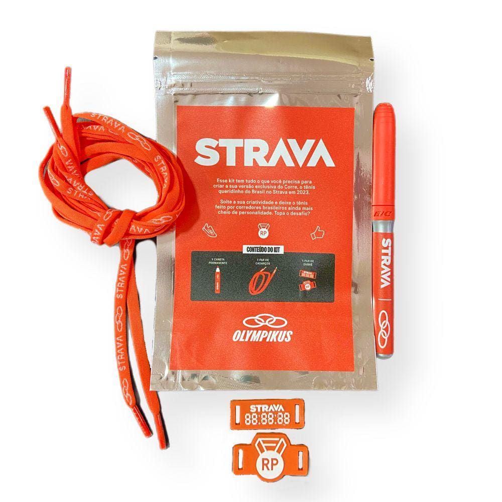 Kit Customização Strava composto por 1 Caneta + 1 Cadarço + 1 Dubraê