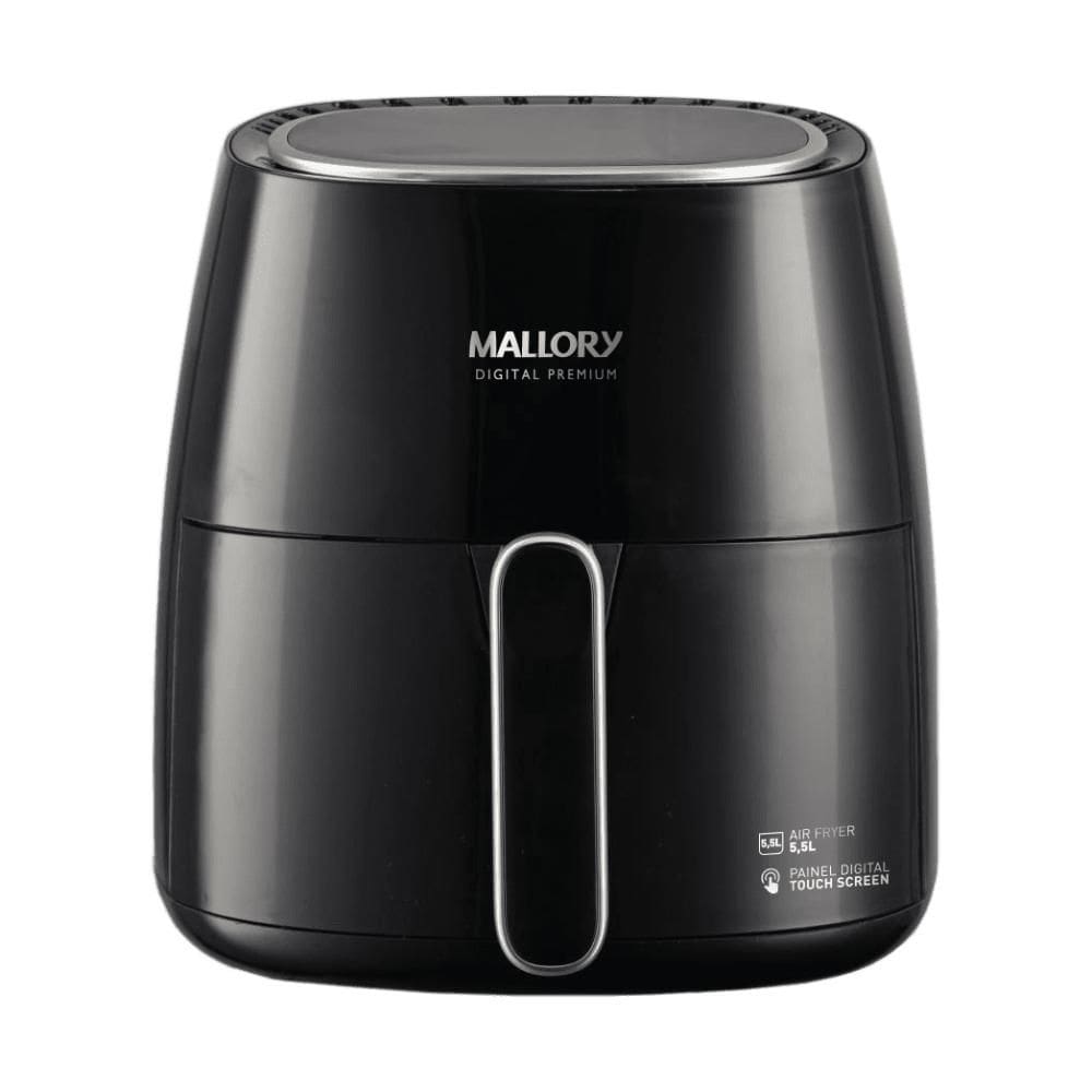 Fritadeira Elétrica Mallory 5,5 Litros Digital Premium Preto e Prata - 127V