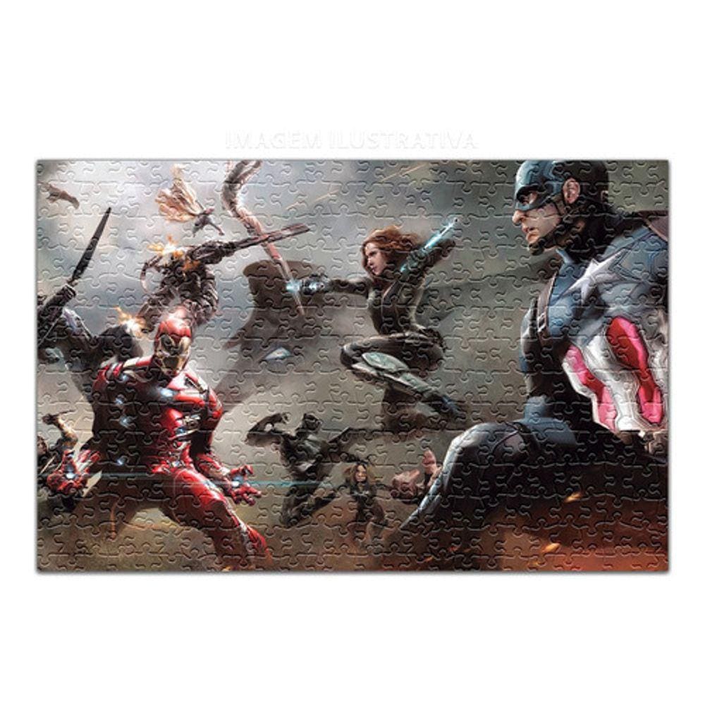 Quebra Cabeça Capitão America Guerra Civil 120 Peças