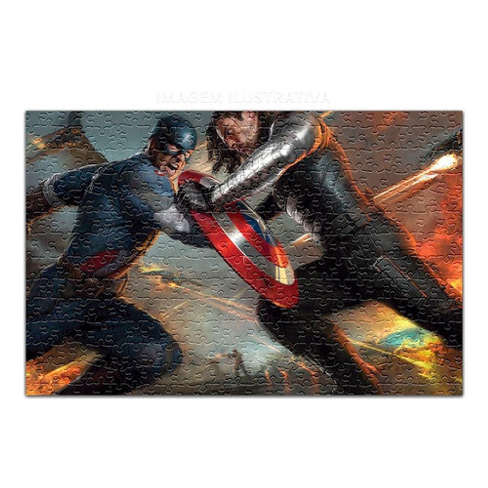 Quebra Cabeça Capitão America Vs Homem De Ferro 120 Peças