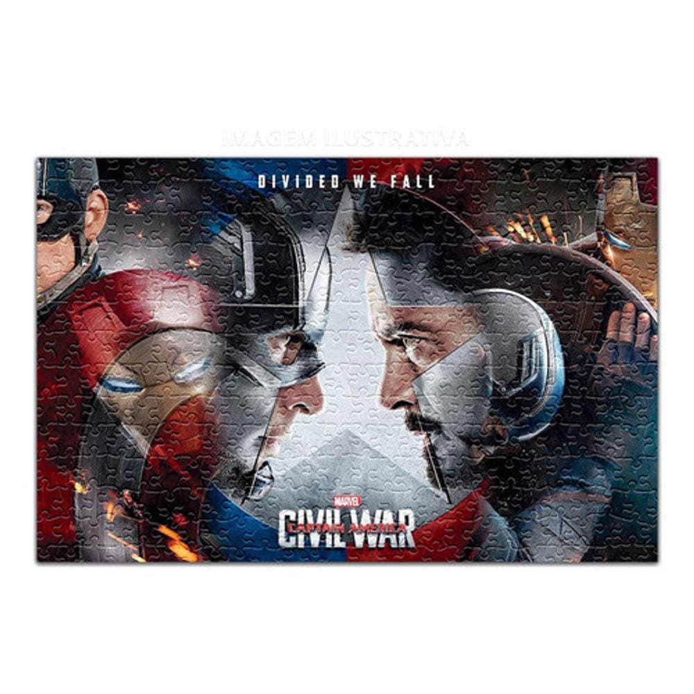 Quebra Cabeça Captain America Civil War 120 Peças