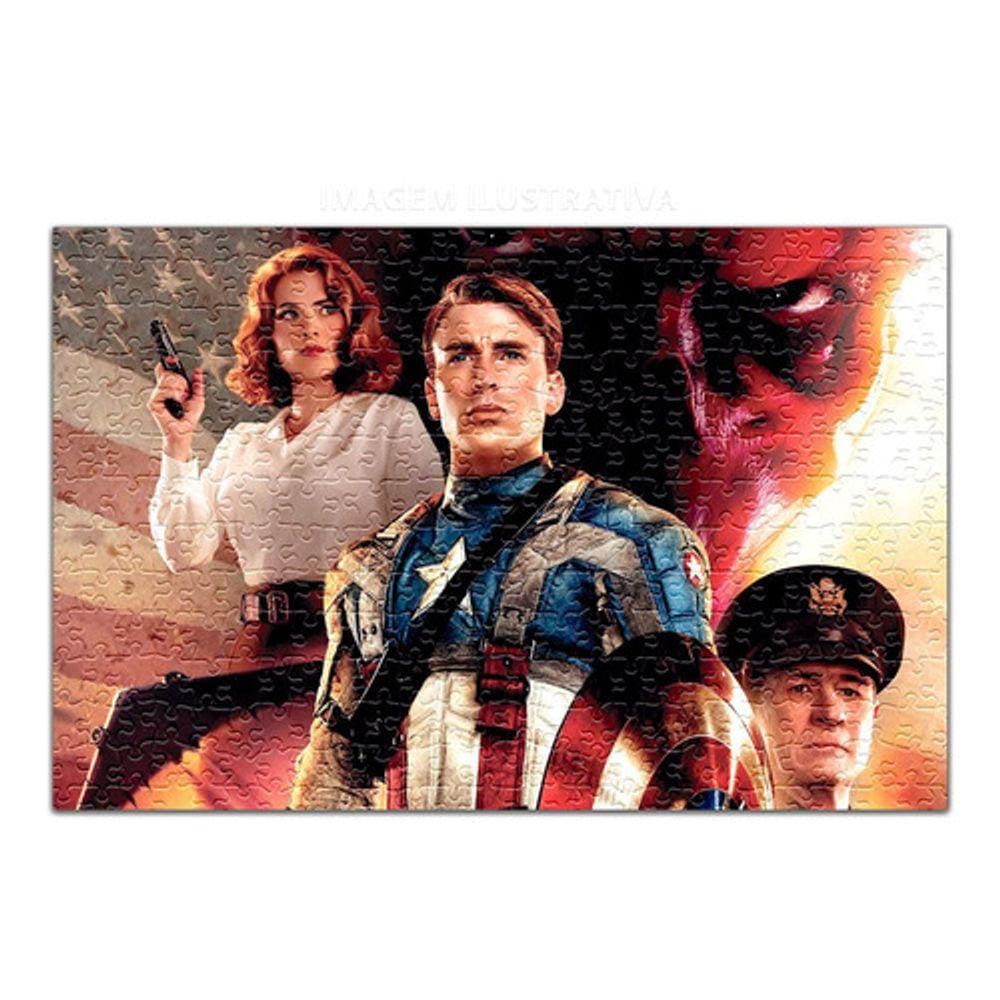 Quebra Cabeça Personalizado Capitão America 120 Peças 001