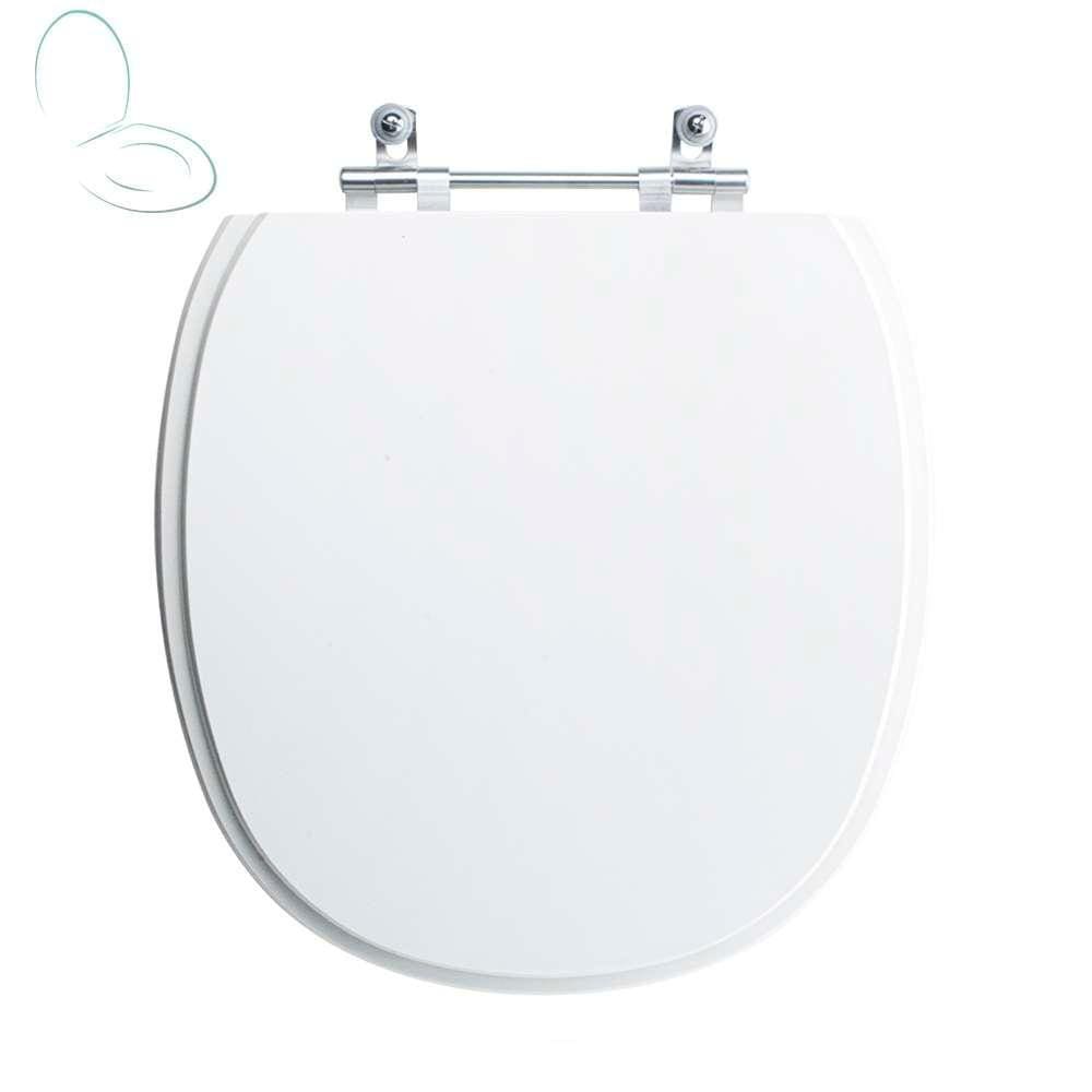 Assento Sanitário Tampa de Vaso Branco MDF Laqueado Massima para bacia Incepa