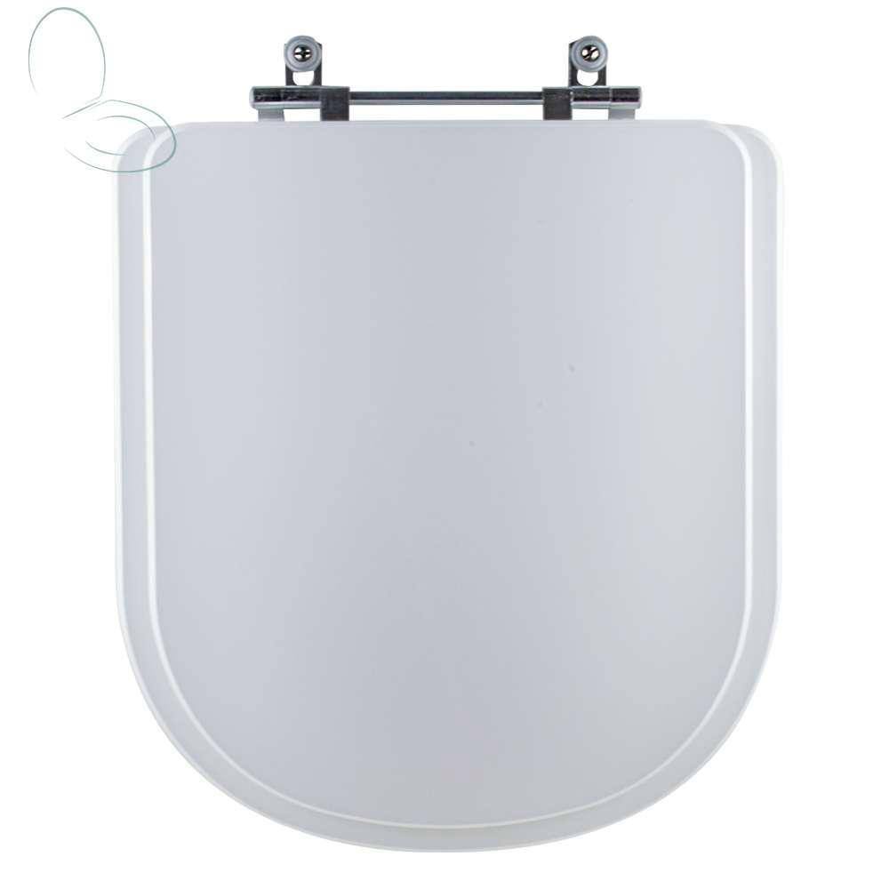 Assento Sanitário Tampa de Vaso Branco Resina Poliester Loren luna para bacia Lorenzetti