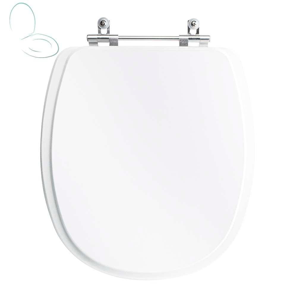 Tampa Vaso Sanitário Madeira Laqueada Loren one Branco para bacia Lorenzetti