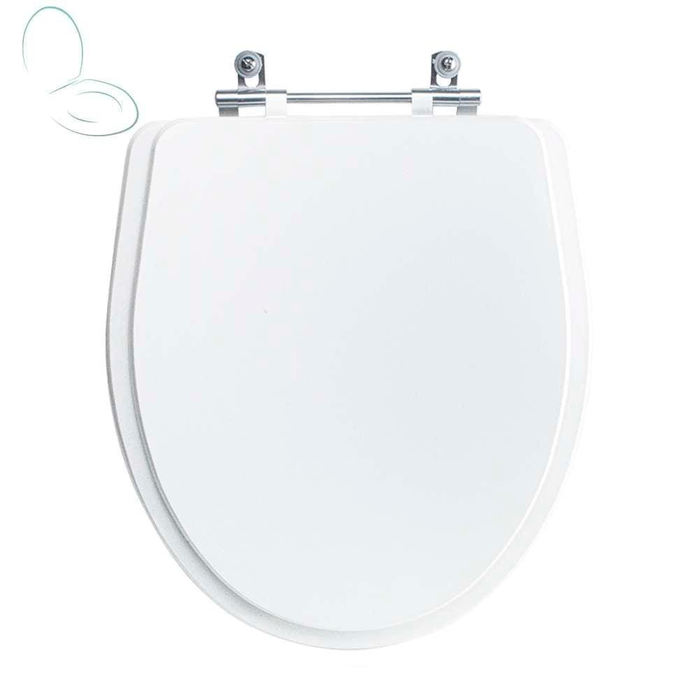 Assento Sanitário Tampa de Vaso Branco MDF Laqueado Laura para bacia Roca