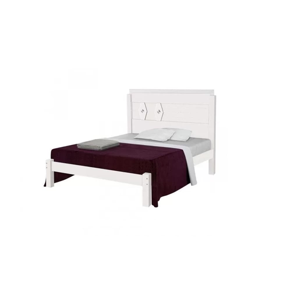Cama Lívia Casal Branco – Carmolar Móveis