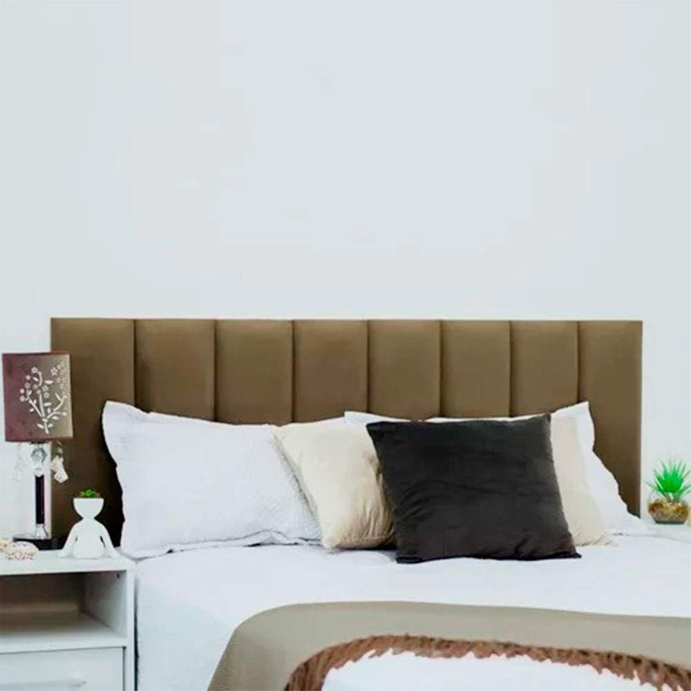 Cabeceira Modulada De Cama Casal Queen Quarto Kit C/ 8 Marrom