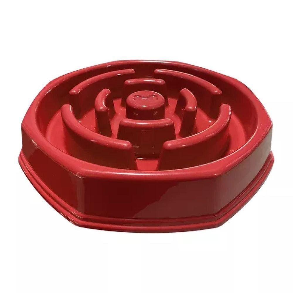 Comedouro Lento Caes Pet Cachorro Pote Ração Educativo 28cm