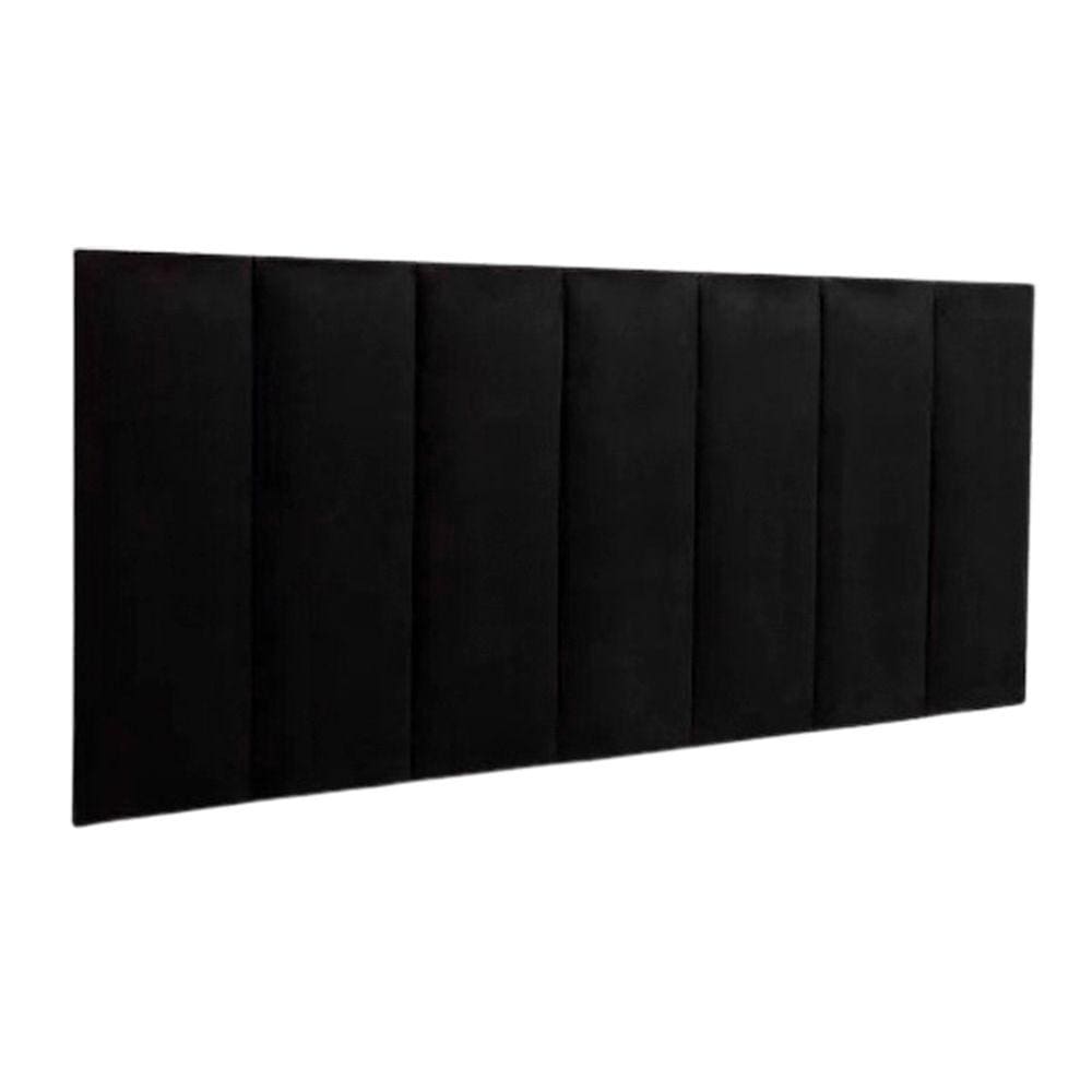 Cabeceira Modulada De Cama Casal Quarto Kit Com 7 Preto