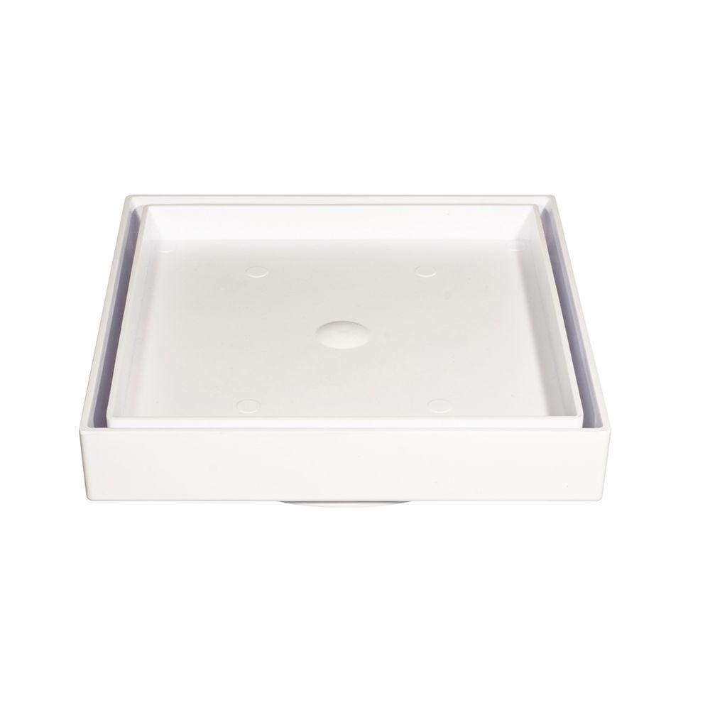 Ralo Oculto Invisível Quadrado 10x10cm Branco Estrela