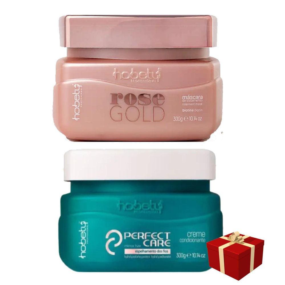 Hobety Máscara Perfect Care 300G + Máscara Rose Gold 300G