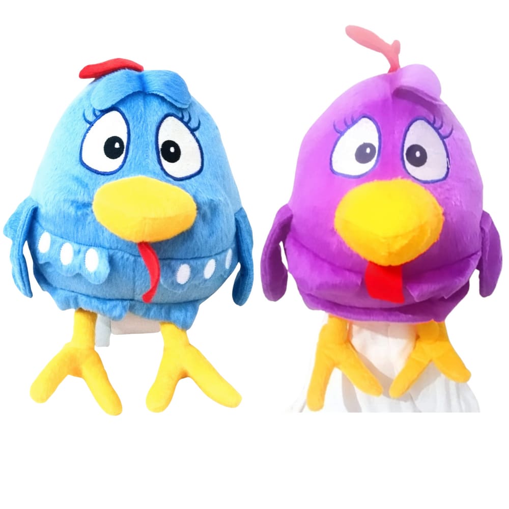 Pelúcia Galinha Pintadinha 28cm  2 Cores - 02 Personagens