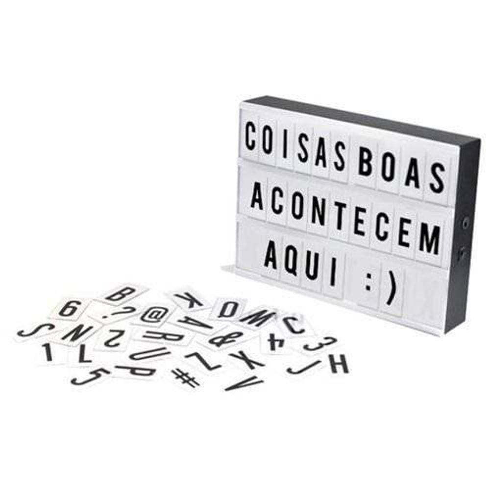 Luminárias Light Cinema Led Letreiro Cabo Usb Letras