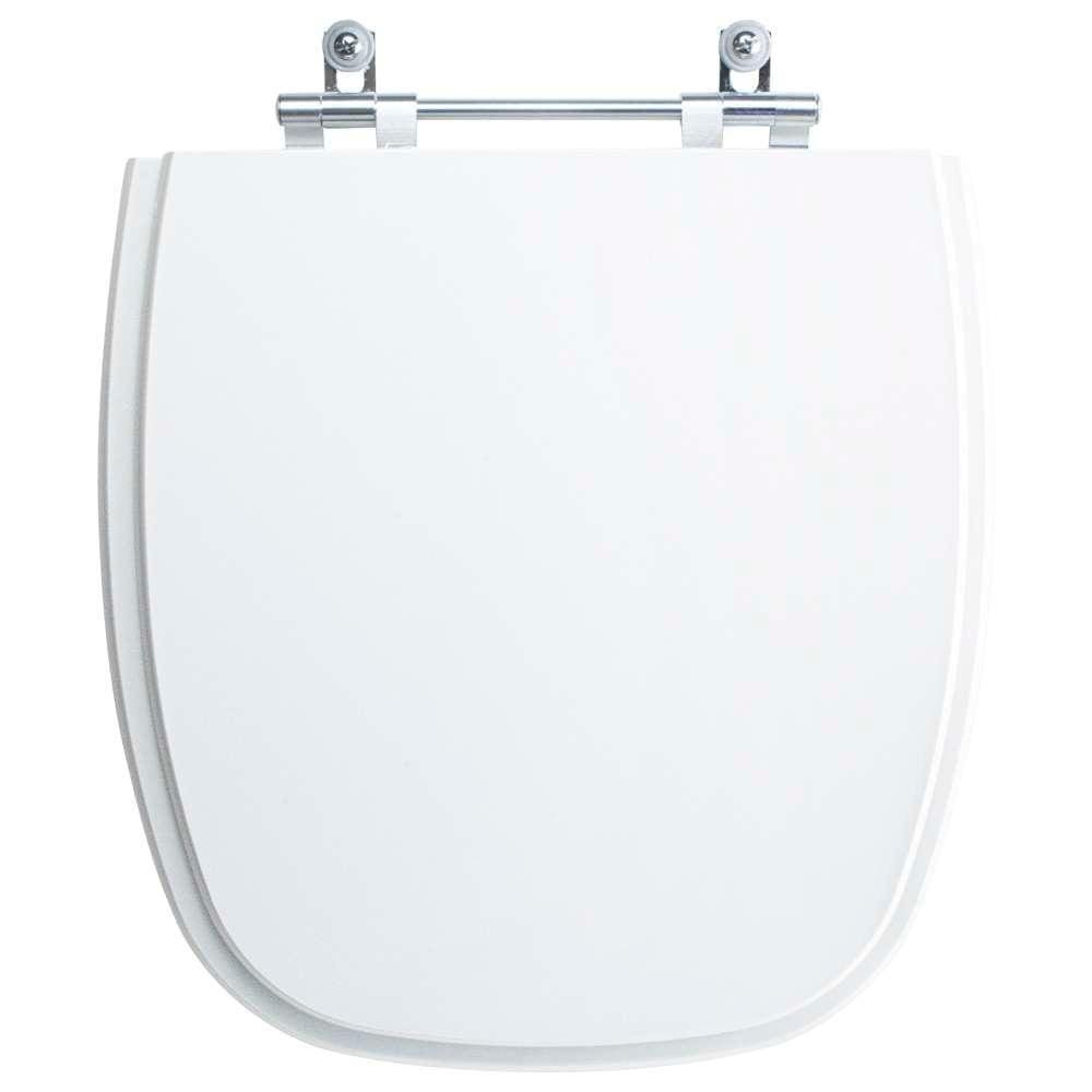 Tampa Vaso Sanitário Madeira Laqueada City Branco Para Bacia Celite