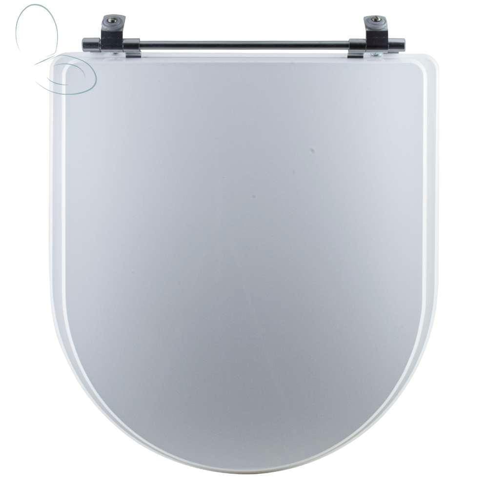 Tampa Vaso Sanitário Madeira Laqueada Calypso Branco Para Bacia Incepa