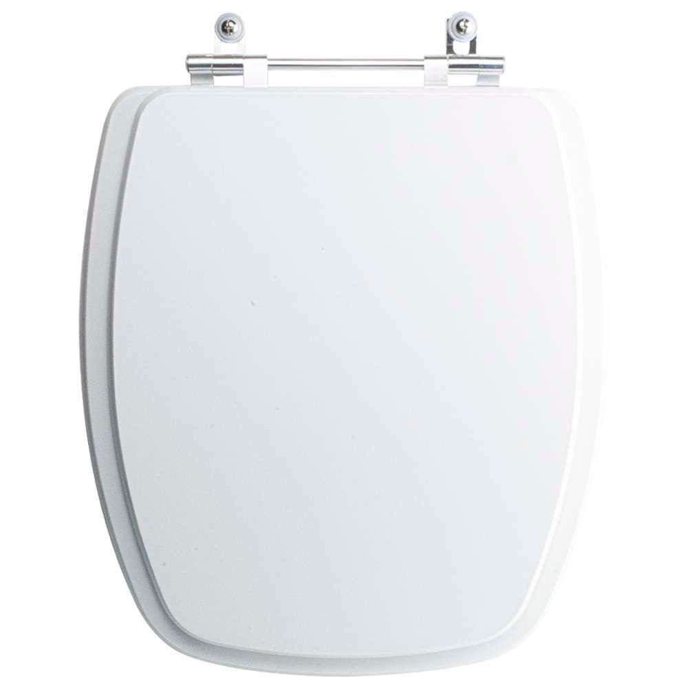 Tampa Vaso Sanitário Madeira Laqueada Stylus Branco Para Bacia Celite