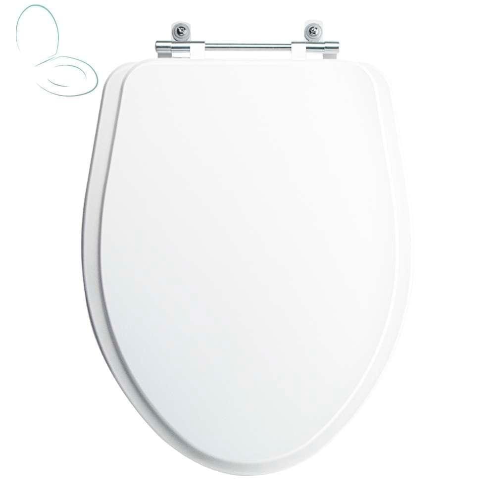 Tampa Vaso Sanitário Poliester Acrilico Alpinia Branco Para Bacia Fiori