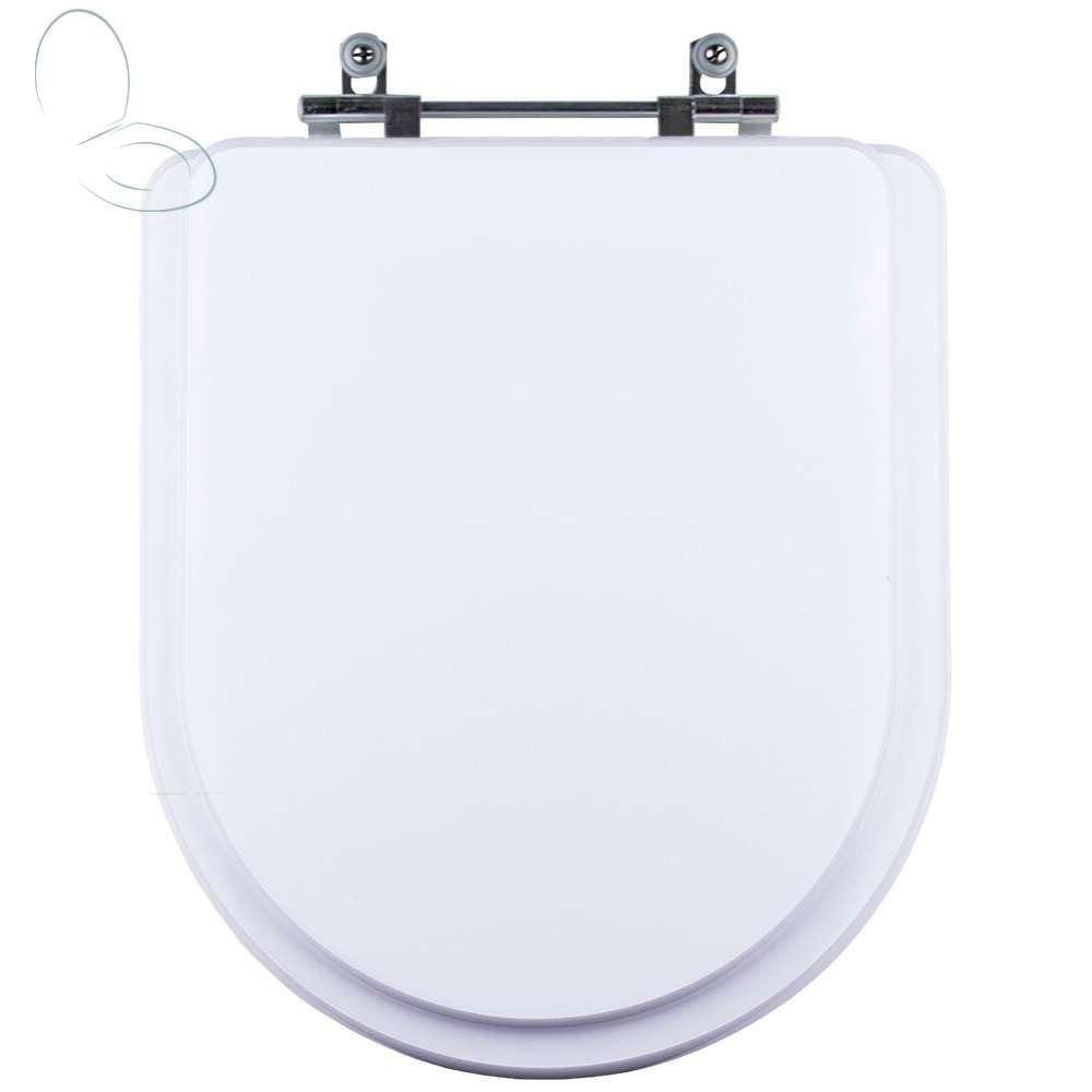 Tampa Vaso Sanitário Madeira Laqueada Level Branco Para Bacia Deca