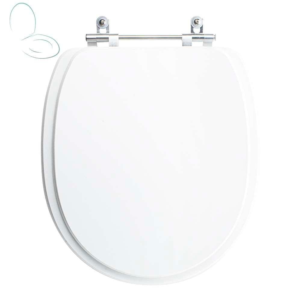 Tampa Vaso Sanitário Madeira Laqueada Village Branco Para Bacia Deca