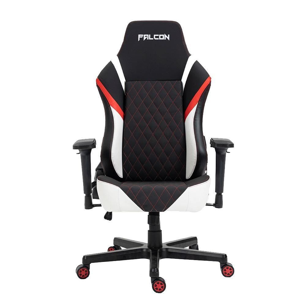 Cadeira Gamer Falcon - Blaster Branca e Vermelha