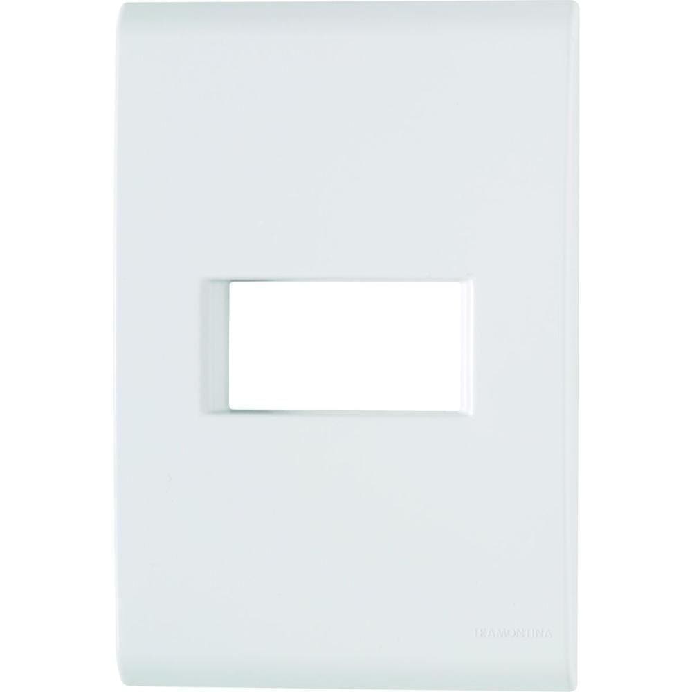 Placa 1 Posto Horizontal 4x2 Tramontina Liz Branca 120 Unidades