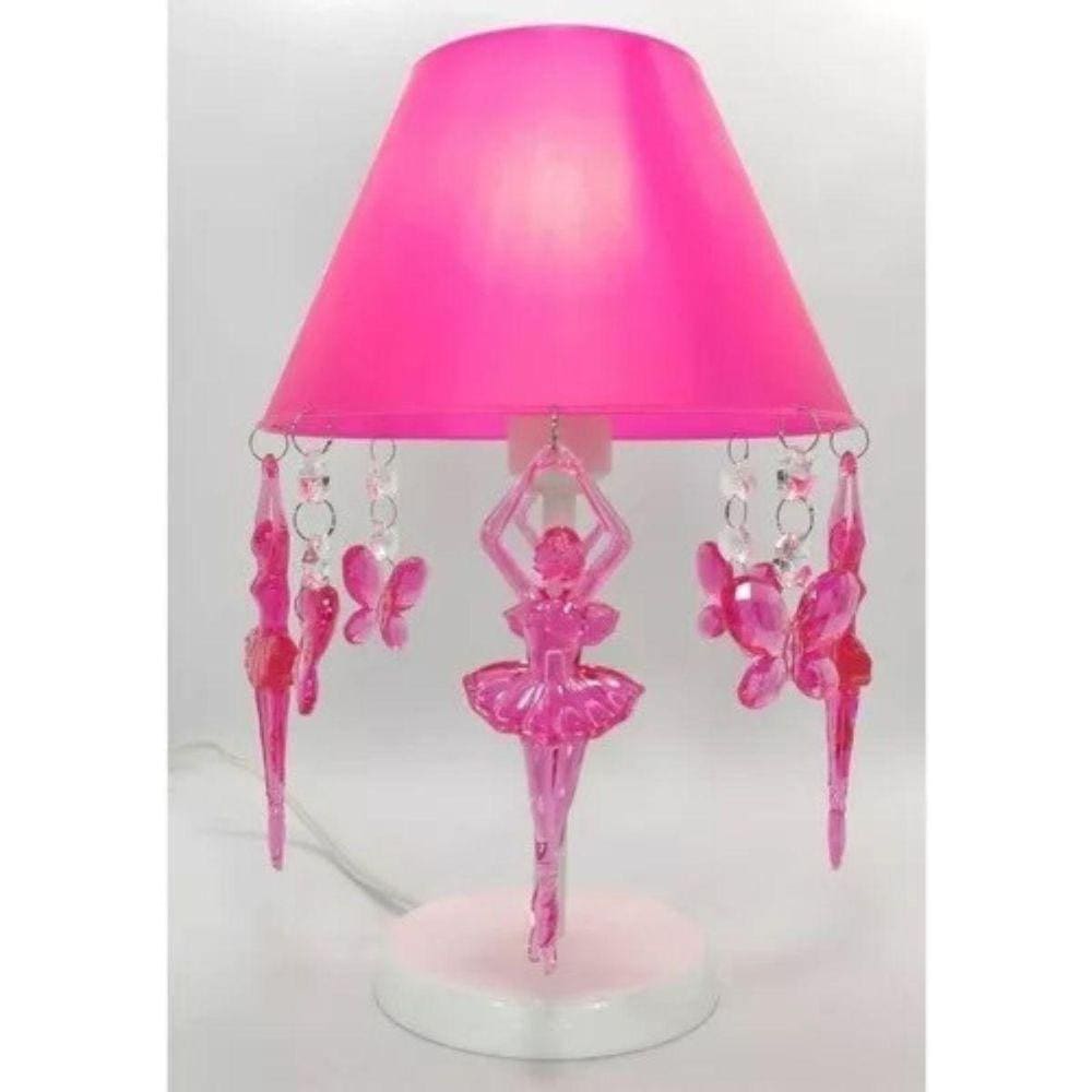 Luminária De Mesa Borboleta Bailarina Decorar Quarto Menina
