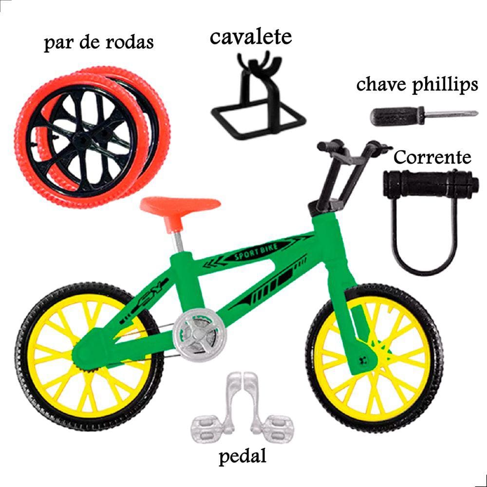 Bicicleta de Dedo Kit Radical Esportivo Miniatura | Extra