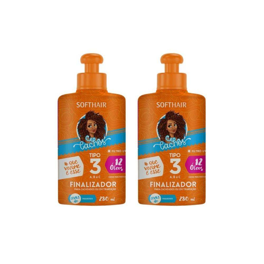 Creme Para Pentear Soft Hair 280Ml Cachos T3 - Kit Com 2Un
