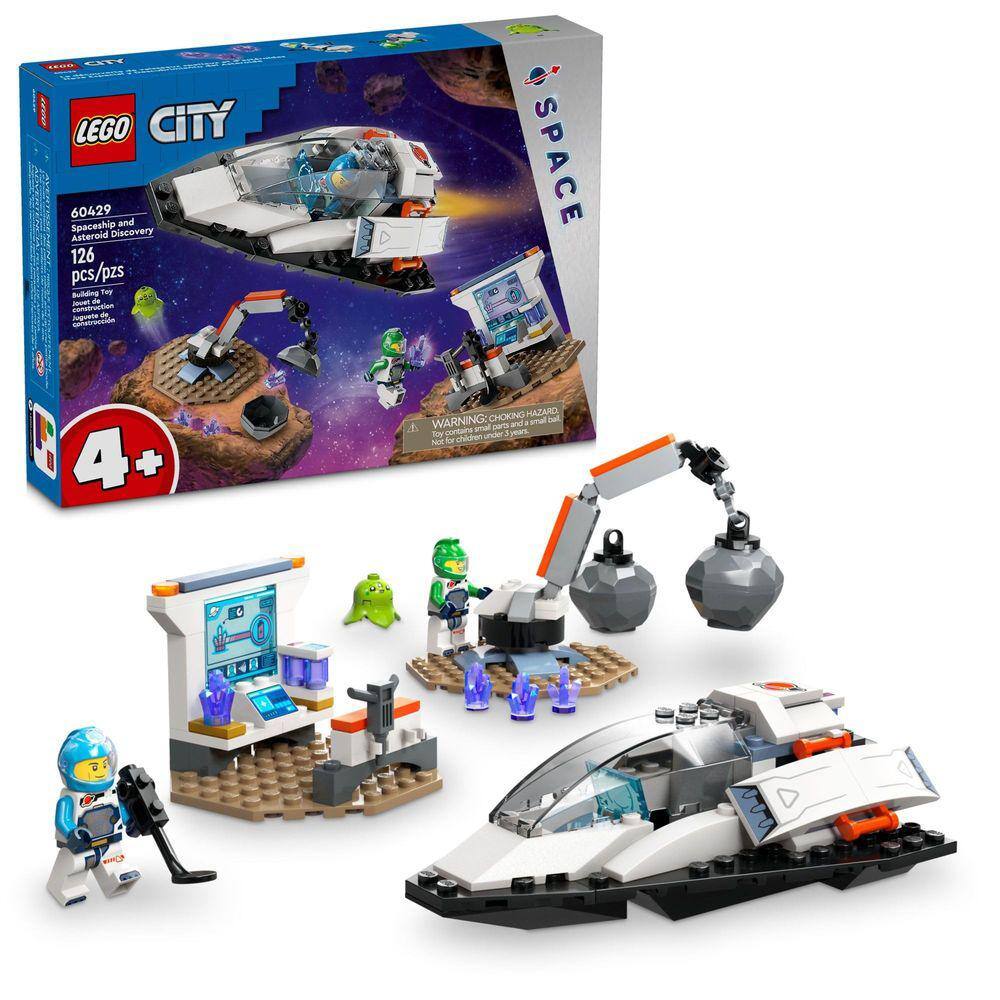 Conjunto de construção de brinquedos LEGO City Spaceship and Asteroid 60429
